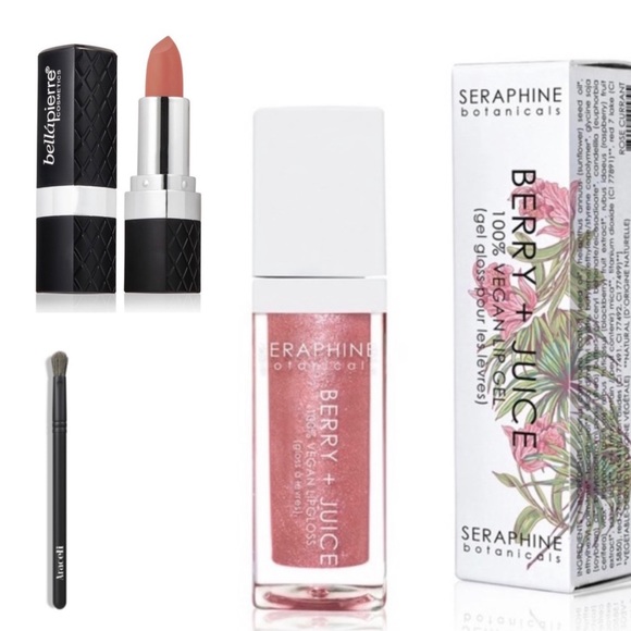 BerryJuice Lip Gel/Bellapiere Matte Lipstick/brush - Picture 1 of 9